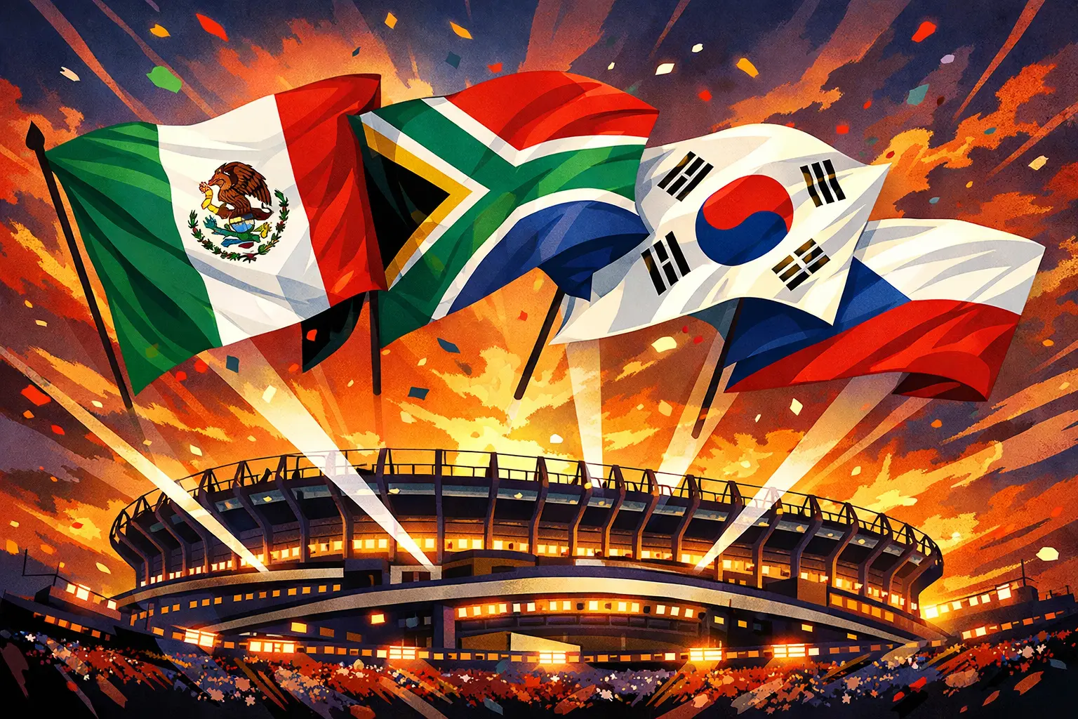 Analyse du groupe A de la Coupe du Monde 2026 avec le Mexique, l'Afrique du Sud, la Corée du Sud et la Tchéquie