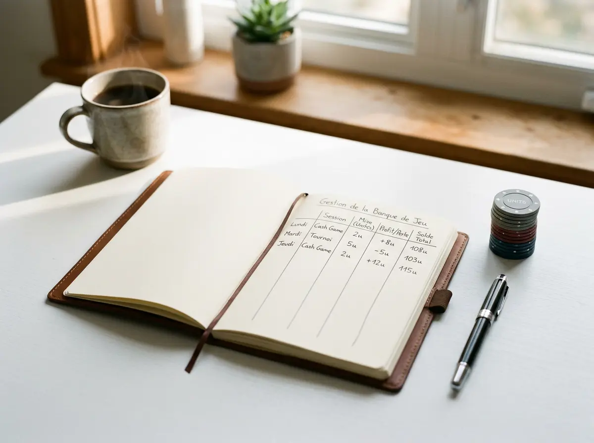 Graphique illustrant les principes de gestion de bankroll et le système d'unites pour les paris sportifs