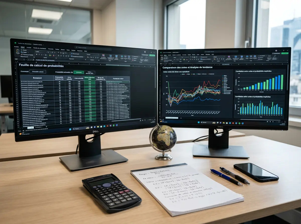 Analyse de value betting avec graphiques de cotes et probabilités pour la Coupe du Monde 2026
